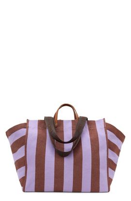Clare V. Clare V. Beach Canvas Stripe Tote