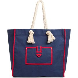 Clare V. Clare V. Beach Marine Canvas Tote