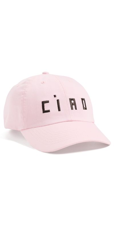 Clare V. Clare V. Ciao Baseball Cap Light Pink/Chocolate One