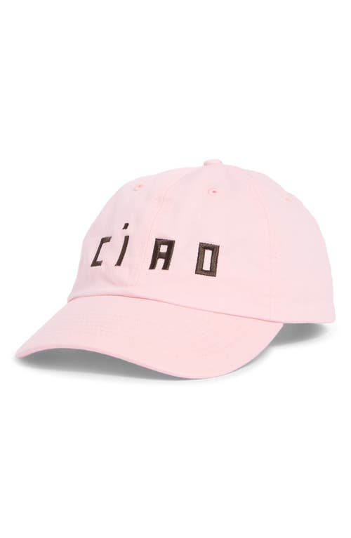 Clare V. Clare V. Ciao Embroidered Baseball Cap