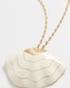 Clare V. Clare V. Clamshell Pendant Necklace Cream One - 4