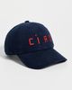 Clare V. Clare V. Corduroy Baseball Cap Dark Navy w/ Super Red Ciao One - 2