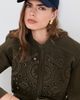 Clare V. Clare V. Corduroy Baseball Cap Dark Navy w/ Super Red Ciao One - 3