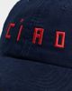 Clare V. Clare V. Corduroy Baseball Cap Dark Navy w/ Super Red Ciao One - 5
