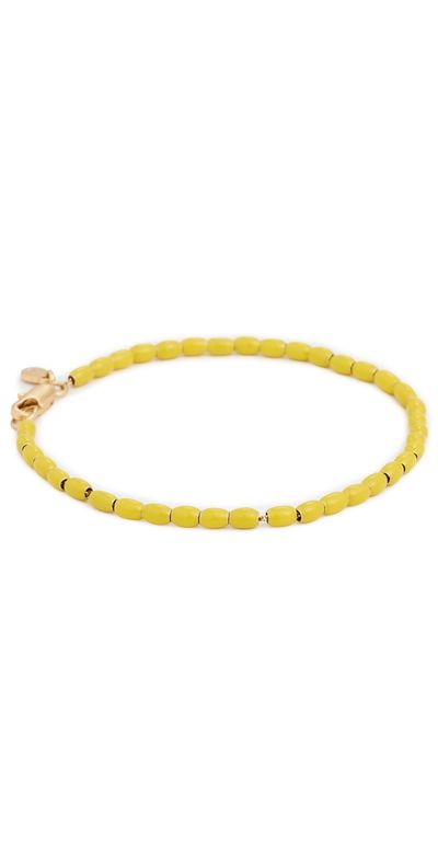 Clare V. Clare V. Enamel Barrell Chain Bracelet Yellow One