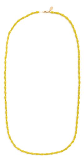 Clare V. Clare V. Enamel Bead Necklace Yellow One