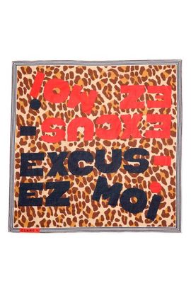 Clare V. Clare V. Excusez Moi Square Cotton Scarf