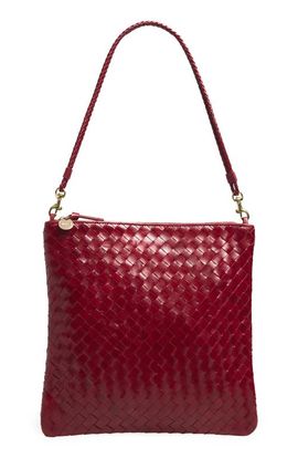 Clare V. Clare V. Foldover Woven Leather Clutch