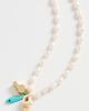 Clare V. Clare V. Freshwater Pearl Charm Necklace Cream Multi One - 2