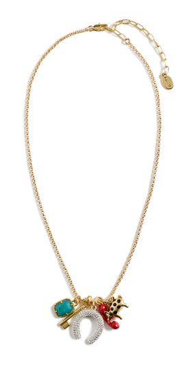 Clare V. Clare V. Gigi Charm Necklace Multi One
