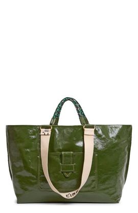Clare V. Clare V. Grande Bateau Crinkle Patent Leather Tote