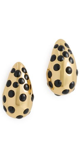 Clare V. Clare V. Le Drop Earrings Black/Gold One