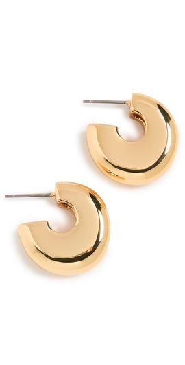 Clare V. Clare V. Le Hoop Earrings Gold One Size