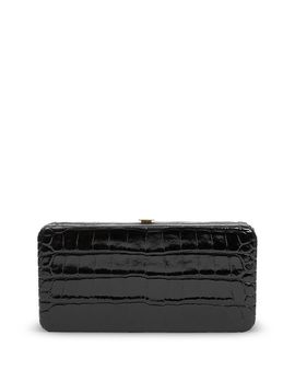 Clare V. Clare V. Le Tabac Congo Croc Embossed Leather Clutch