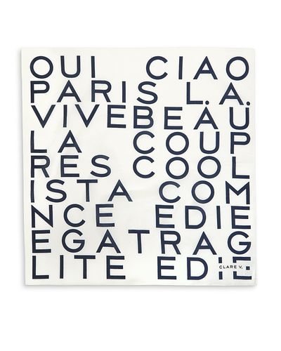 Clare V. Clare V. Le Text Cotton Bandana
