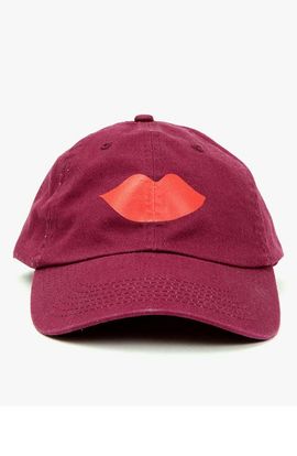 Clare V. Clare V. Lips Graphic Baseball Cap