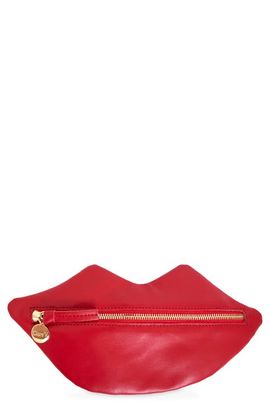 Clare V. Clare V. Lips Leather Flat Clutch