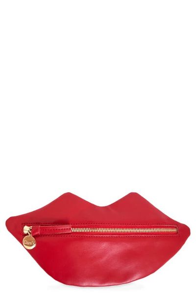 Clare V. Clare V. Lips Leather Flat Clutch