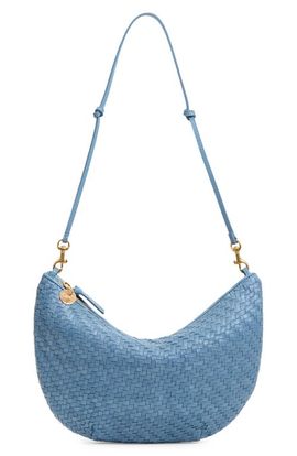 Clare V. Clare V. Lune Woven Zig Zag Leather Shoulder Bag