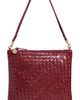 Clare V. Clare V. Medium Woven Diagonal Foldover Clutch Garnet One - 1