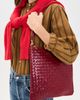 Clare V. Clare V. Medium Woven Diagonal Foldover Clutch Garnet One - 4