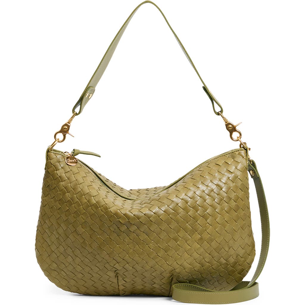 Clare V. Clare V. Moyen Messenger Woven Leather Bag