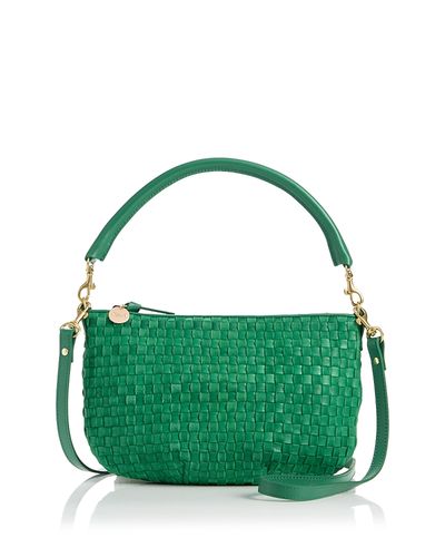 Clare V. Clare V. Moyen Messenger Woven Leather Crossbody Bag