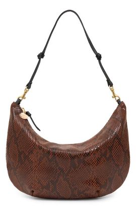 Clare V. Clare V. Pierre Snake Embossed Leather Shoulder Bag