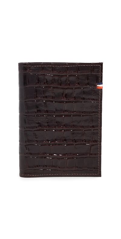 Clare V. Clare V. Roma Croco Passport Sleeve Mahogany One