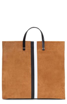 Clare V. Clare V. Simple Striped Suede Tote