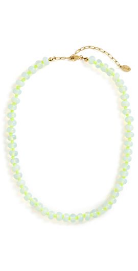 Clare V. Clare V. Stone Slice Necklace Moonstone One