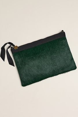 Clare V. Leather Flat Tab Clutch