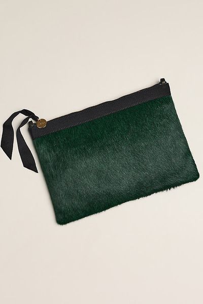 Clare V. Leather Flat Tab Clutch