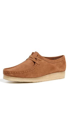 Clarks Clarks Wallabee Flats Ginger Suede