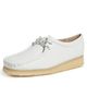 Clarks Clarks Wallabee Flats White Grain Leather - 1