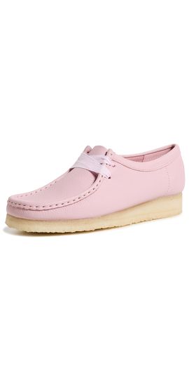 Clarks Clarks Wallabee Shoes Baby Pink Leather