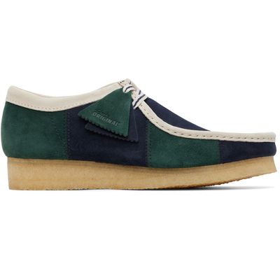 Clarks Originals Clarks Originals Navy & Green Wallabee Derbys