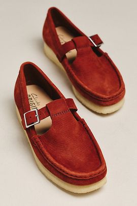 Clarks Wallabee T-Strap Flats
