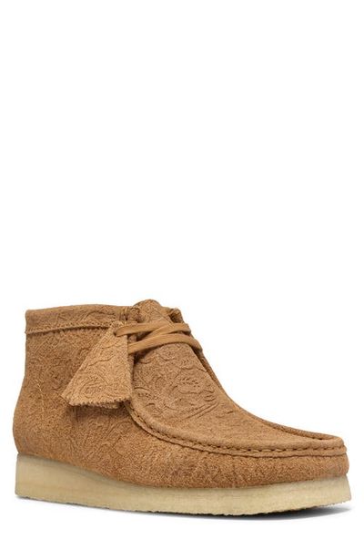 Clarks(r) Clarks(r) Floral Embossed Wallabee Suede Boot