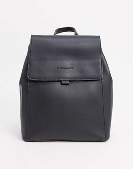 Claudia Canova Claudia Canova Unlined Flapover Backpack in black