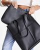 Claudia Canova Claudia Canova unlined two pocket tote bag with removable pouch in black - 1
