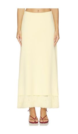 Clea Clea Amelia Fringe Hem Skirt