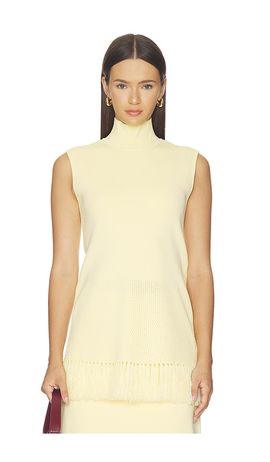 Clea Clea Tiama Fringe Hem Knit Top