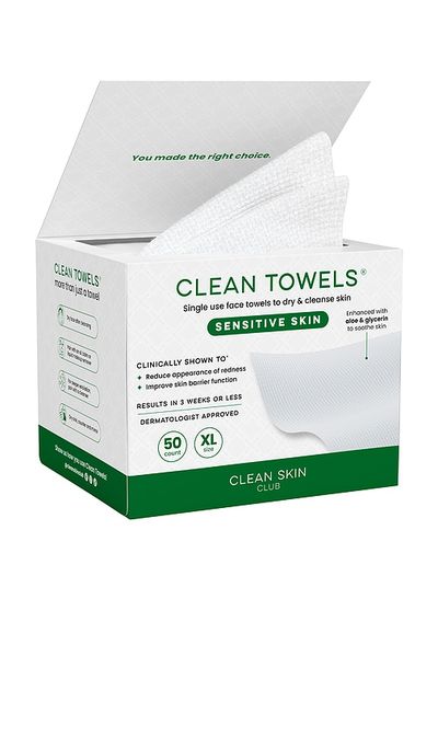 Clean Skin Club Clean Skin Club Sensitive Skin Clean Towels XL 50 Count