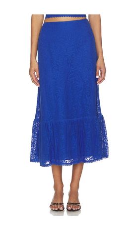 Cleobella Cleobella Azure Midi Skirt
