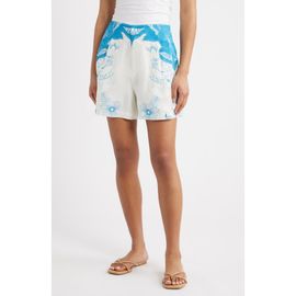 Cleobella Cleobella Sebastian Placed Print Cotton & Linen Shorts