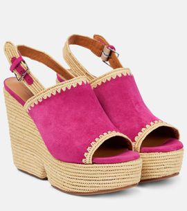 Clergerie Clergerie Damya suede wedge sandals