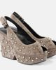 Clergerie Clergerie Davina embellished suede peep-toe pumps - 1