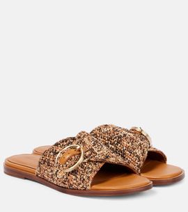 Clergerie Clergerie Irme raffia slides