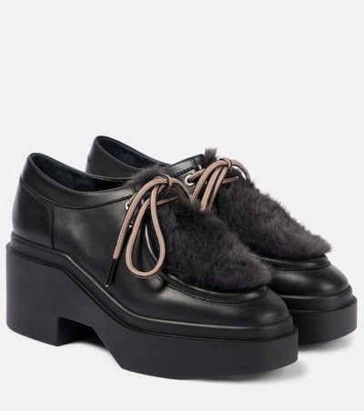 Clergerie Clergerie Norton leather platform flats